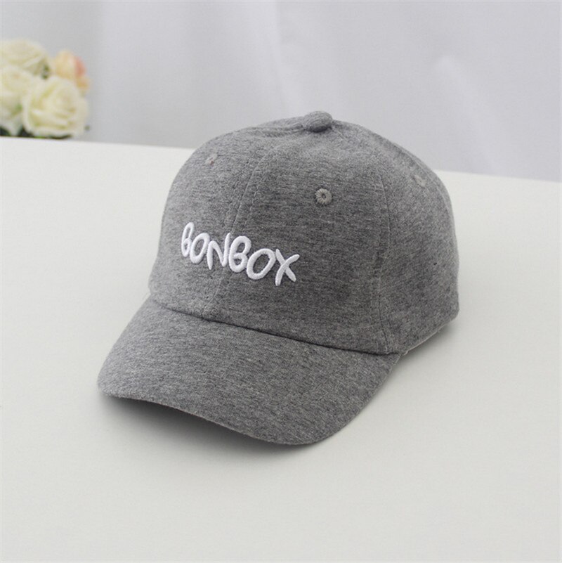 Kids Jongens Baseball Cap Vlakte Strapback Brief Solid Hoeden Stijl Causale Cap: Grijs