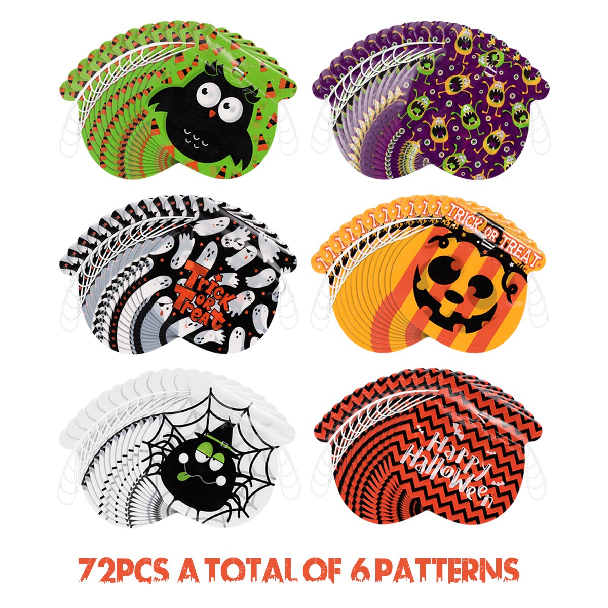 72pcs Halloween Drawstring Bag Children Kids Goody Bags Halloween Candy Bag Bags With Handles Candy Bags Trick Or Treat Bag