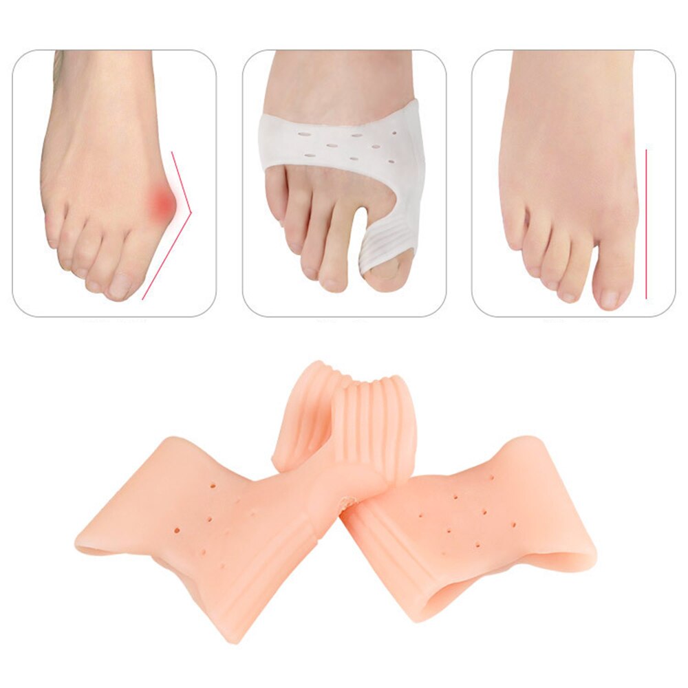 Separador de dedos de los pies, plantillas de silicona para aliviar el dolor, superpuestas, Protector de pies, órtesis, 2 uds.