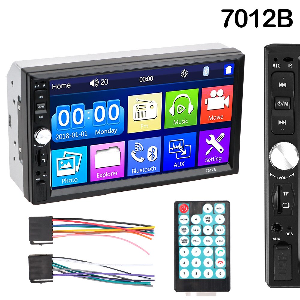 LEEPEE 7010B /7012B/7018B samochód 7 "MP5/FM odtwarzacz ekran dotykowy HD odtwarzacz multimedialny 2hałas radio samochodowe cofania samochodu wyświetlacz: 7012B