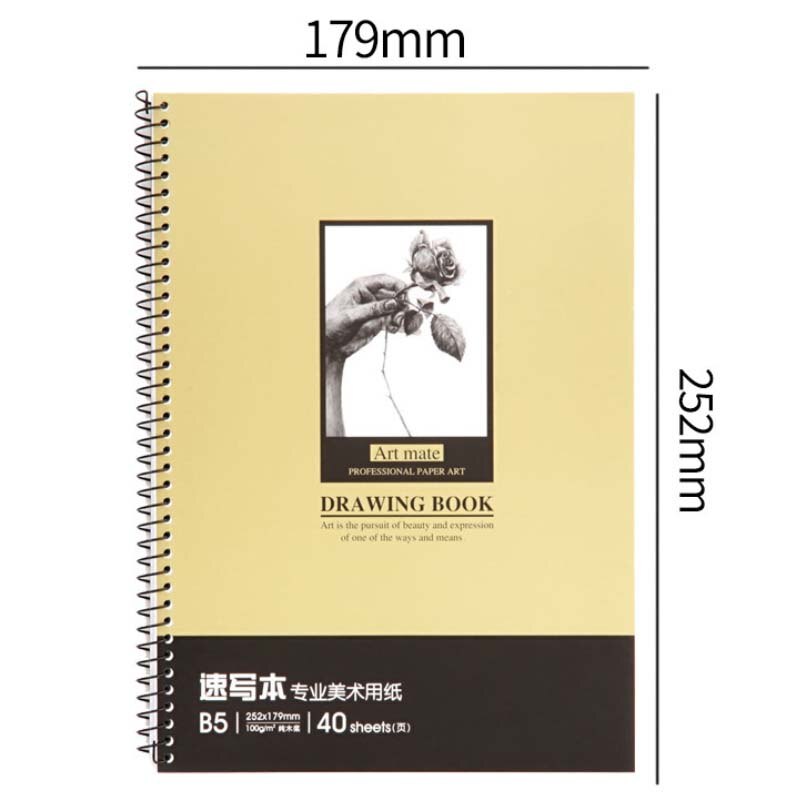 A4 40 Sheets Sketch Book Sketchbook Painting Paper Drawing Graffiti Blank Paper Paint Kits Stationery Art Office School Supplies