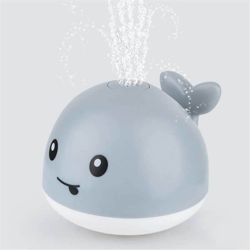 Baby Light Up Bad Speelgoed Walvis Water Sprinkler Zwembad Speelgoed Voor Peuters Zuigelingen: GRAY