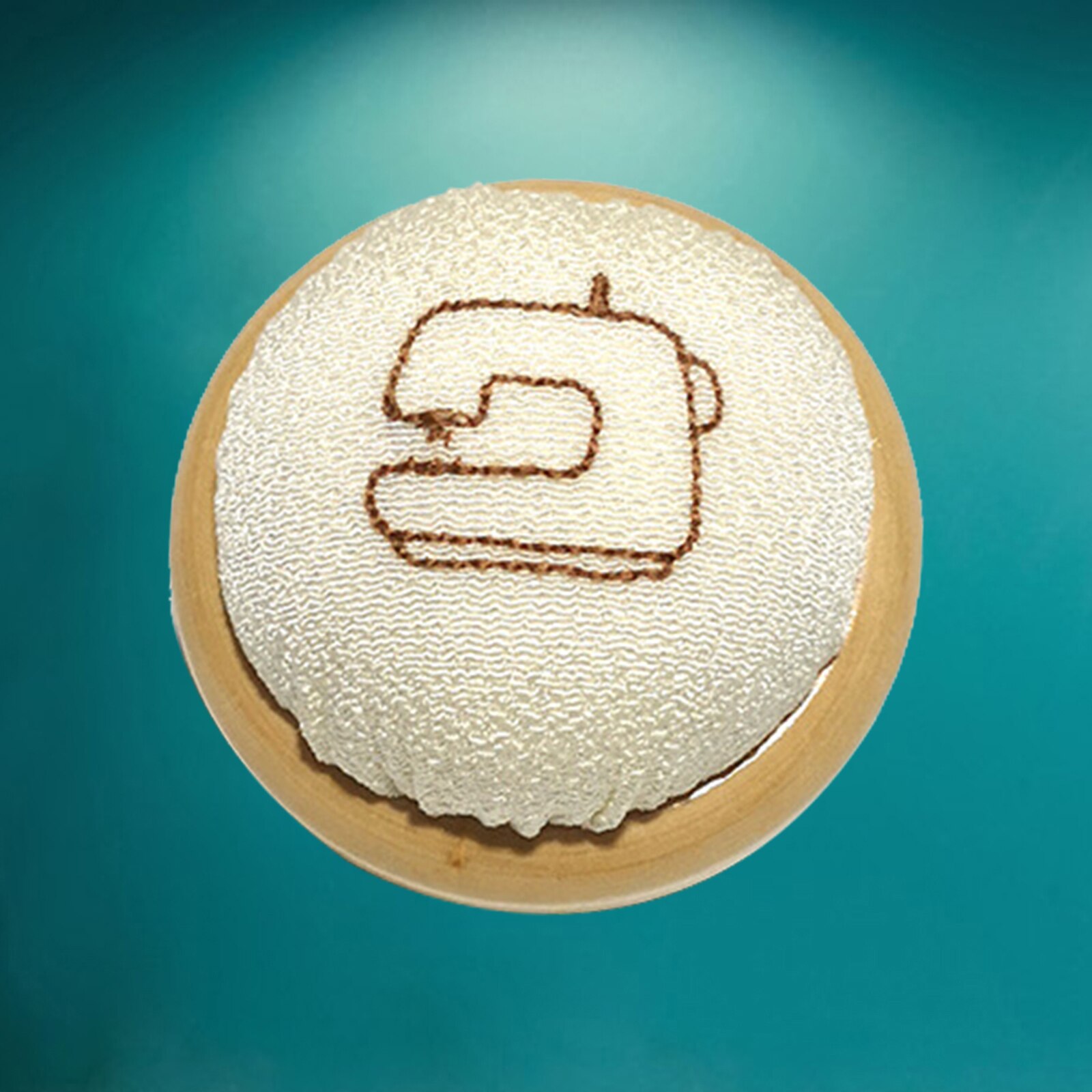 Pin Cushion Wooden Base Round Needle Pincushions Pin Holders for Sewing, Cross Stitch, Embroidery, Quilting, Needlework, etc.: Brown