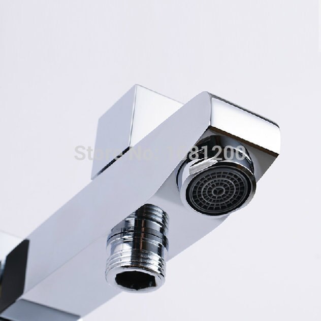 Solid Brass Water Outlet Spout Wall Mounted Tap Bath Shower Component With Diverter 2-way outlet tap HJ-7873