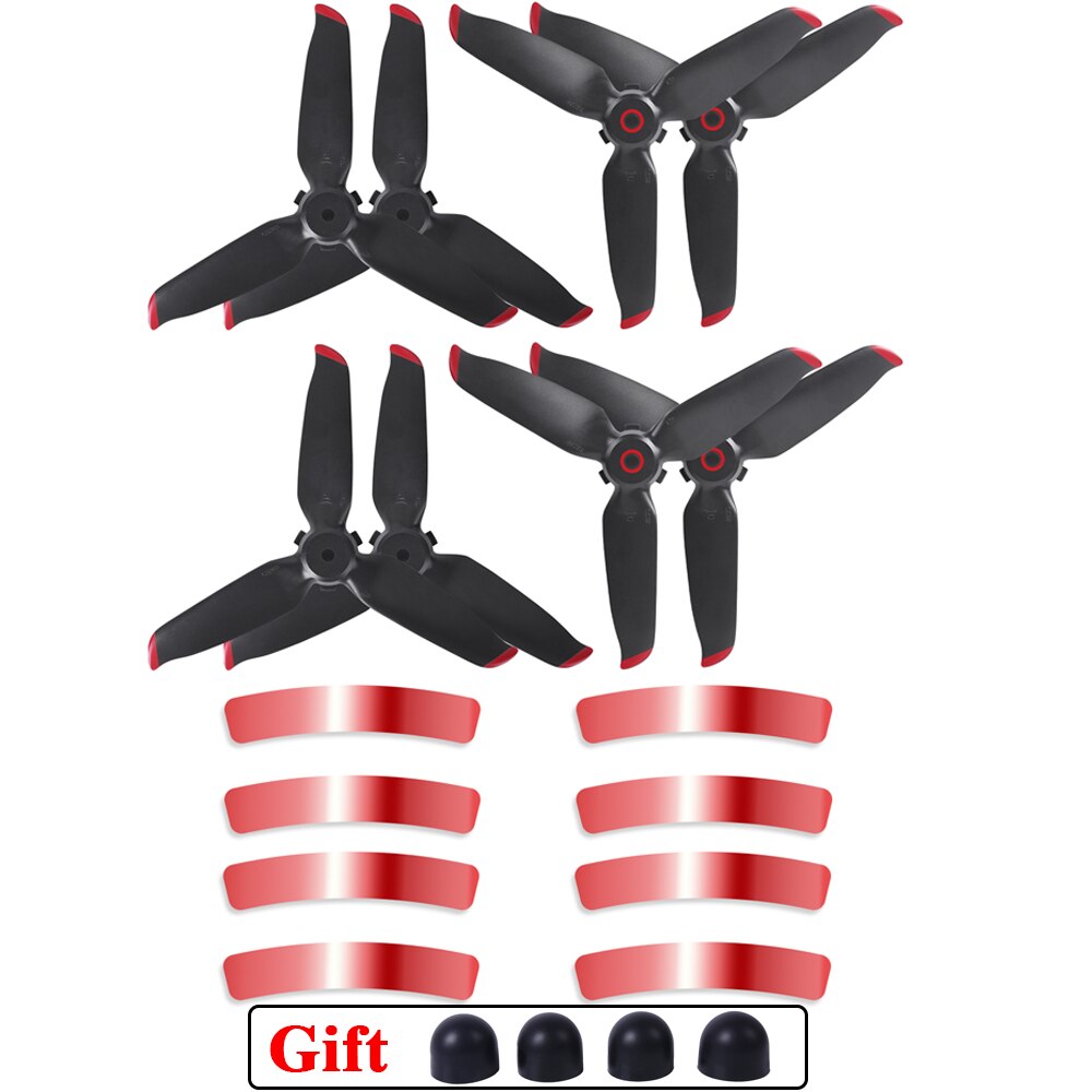 Quick Release 5328S Propellers for DJI FPV Combo Props Paddle Blade Replacement Wing Fan Spare Part for DJI FPV Drone Accessory: 4 pairs red