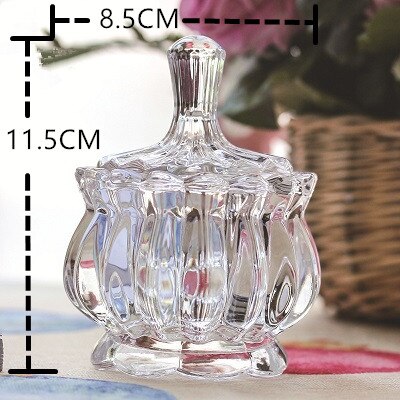 European style glass containers For home glass jars and lids candy jar honey jar candle jars with lid storage tank Glass: D