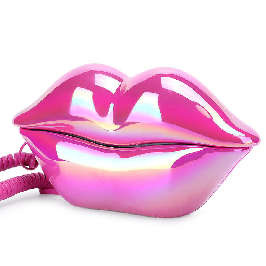 Red Electroplating Fashionable Lip Telephone Flocking Retro Sexy Home Phone Decoration home phone telefono fijo Lip Telepho