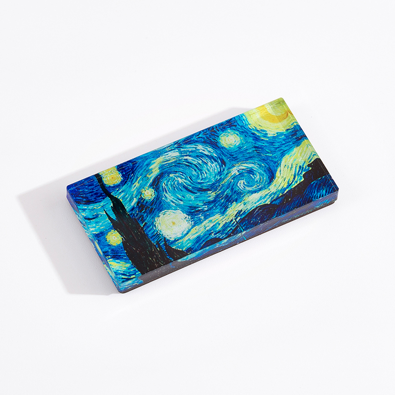 1Pcs Art Gallery Magneet Mooie Tekening Acryl Magnetische Knop Houder Voor Whiteboard Koelkast Memo Foto School F624: Starry night