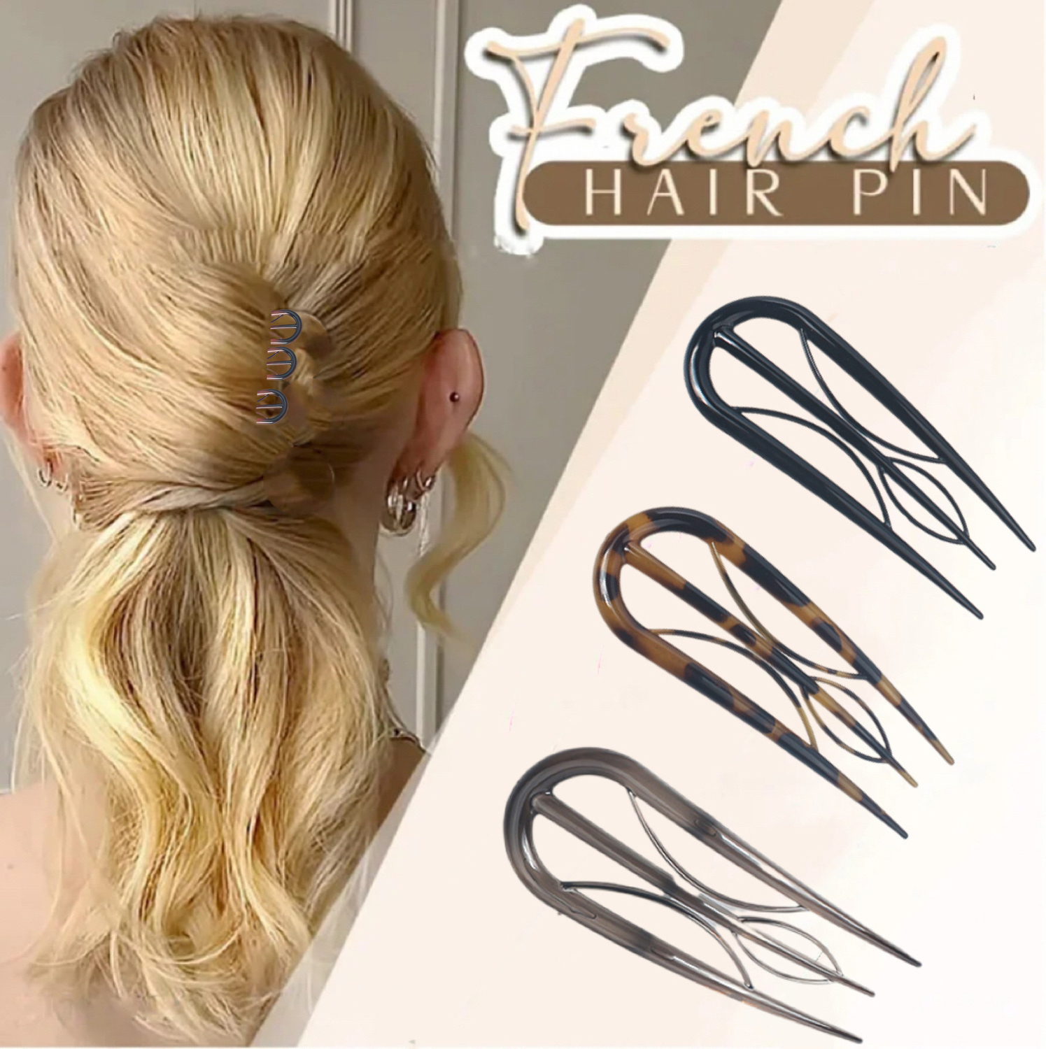 Magic Grip Hair Pins U-shaped Clip Fixed Hair Pins Hair Fork Hairstyle tools Better Fixation Hair