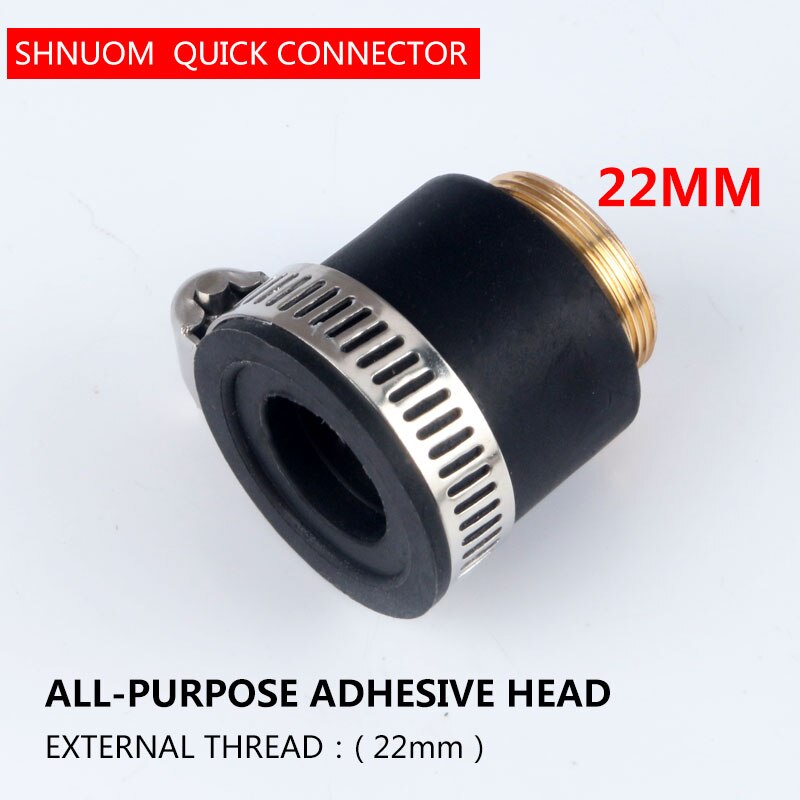 Omnipotent 22mm Black Lawn Water Tap Hose Pipe FittingSet Connector Purifier Adaptor Universal Garden Supplies Alternative