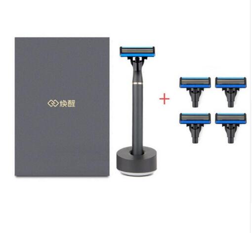 Huanxing golarka ręczna maszynka robić golenia golenie brody wióry magnetyczne wymienne ostrze golarki klip nie elektryczny: zielony