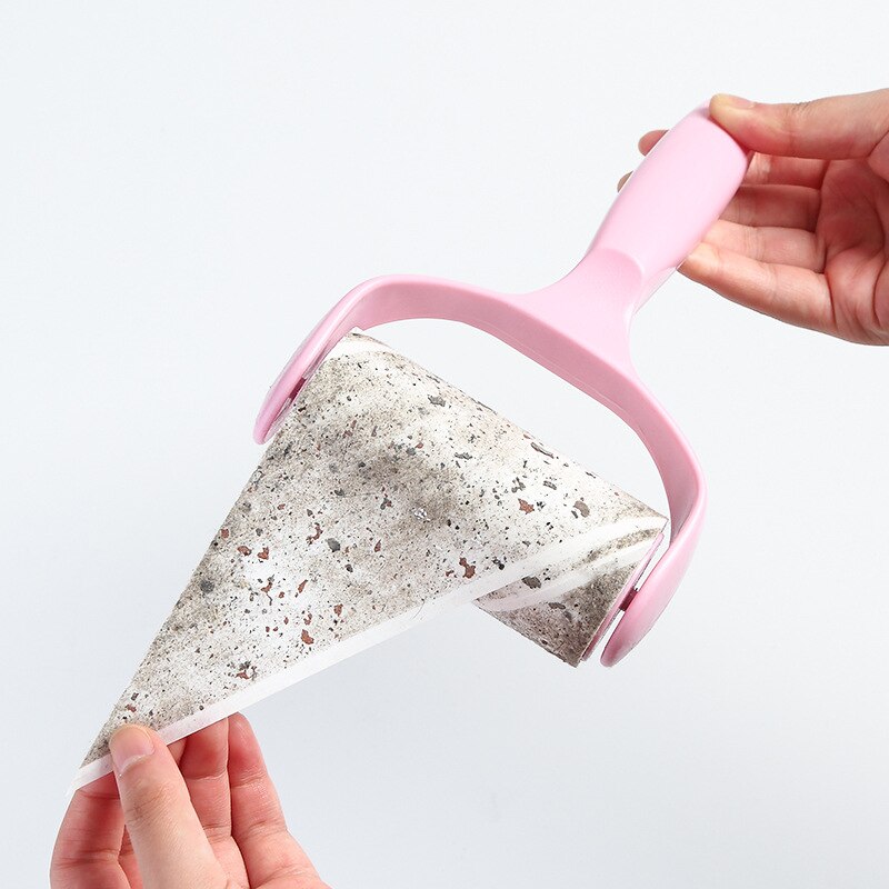 Papier anti-poussière collant, 5 rouleaux + 1 poignée, brosse adhésive déchirable, vêtements, brosse à peluches, Kit d&#39;épilation avec poignée