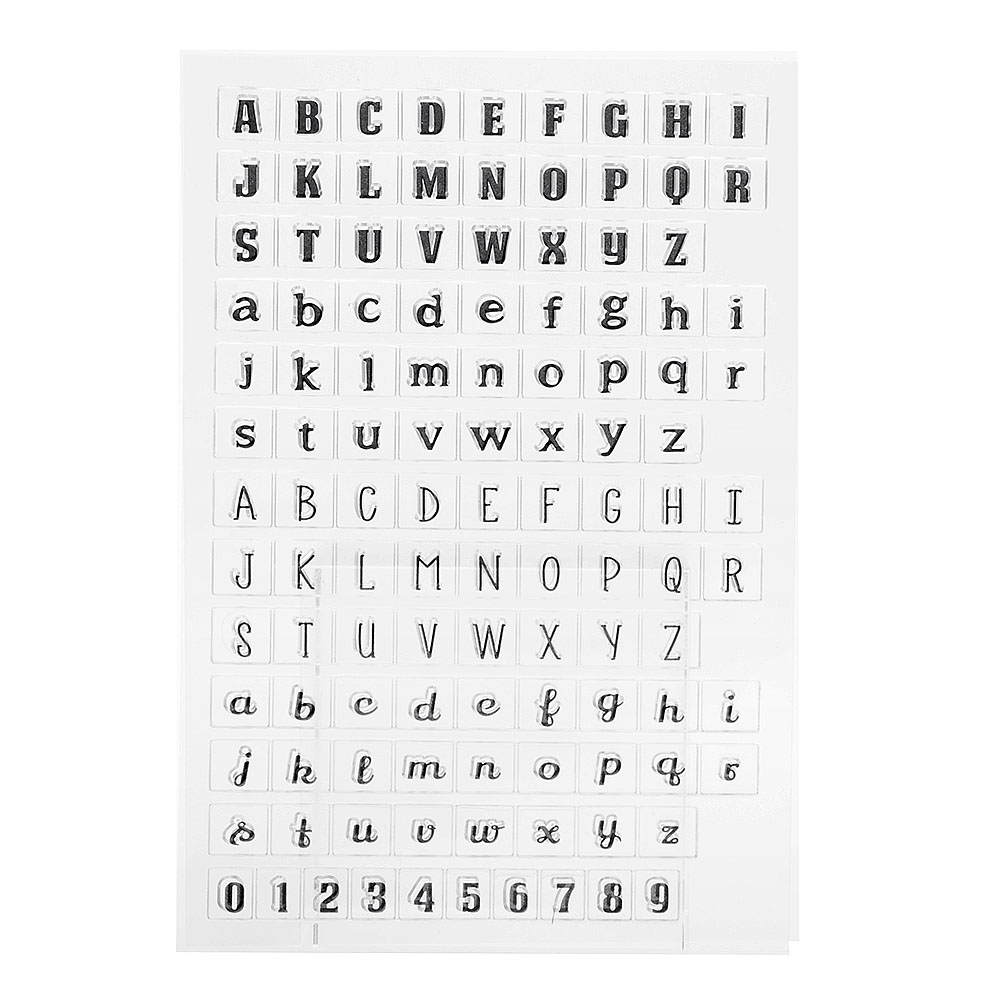 1 Sheet Silicone letter DIY Stamp seal is suitable for handicraft transparent to improve hands-on ability: Default Title
