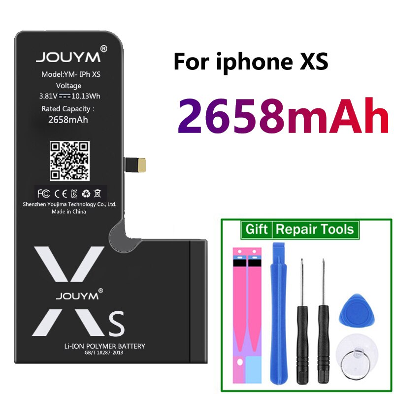 JOUYM oryginalna Bateria telefonu dla iPhone 6 6S 7 8 5S 5 SE 6 plus wymiana jakości Bateria dla iPhone6 iPhone7 z zestawem narzędzi: for iPhone XS