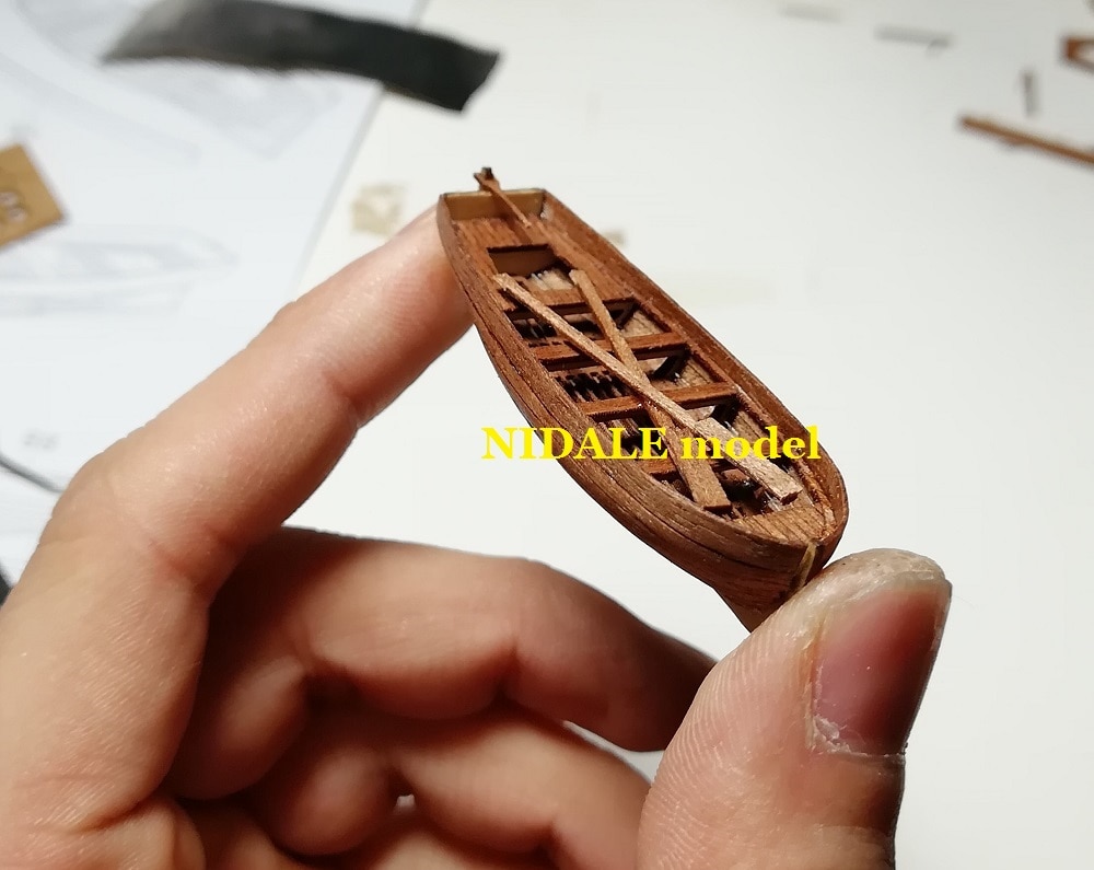 Sacle 1/96 Mini lifeboat model kits Harvey 1847 model ship&#39;s Lifeboat model