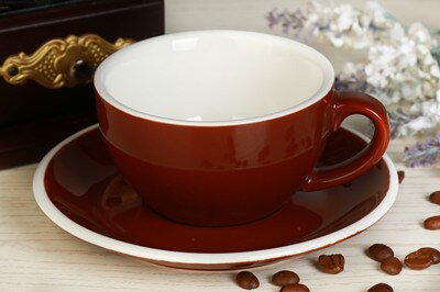 300ml bunte dicke körper neue Knochen China Cappuccino tassen und untertassen, keramik kaffee tasse untertasse: 5matt