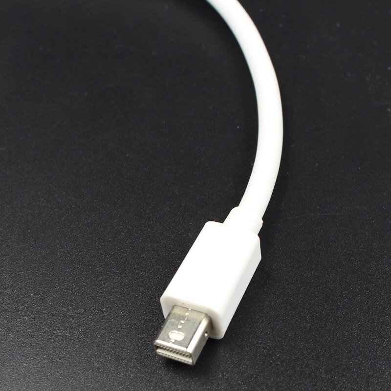 For Air Pro iMac Mac Mini Thunderbolt Mini DisplayPort Display Port Mini DP To VGA Cable Adapter 1080P(white)