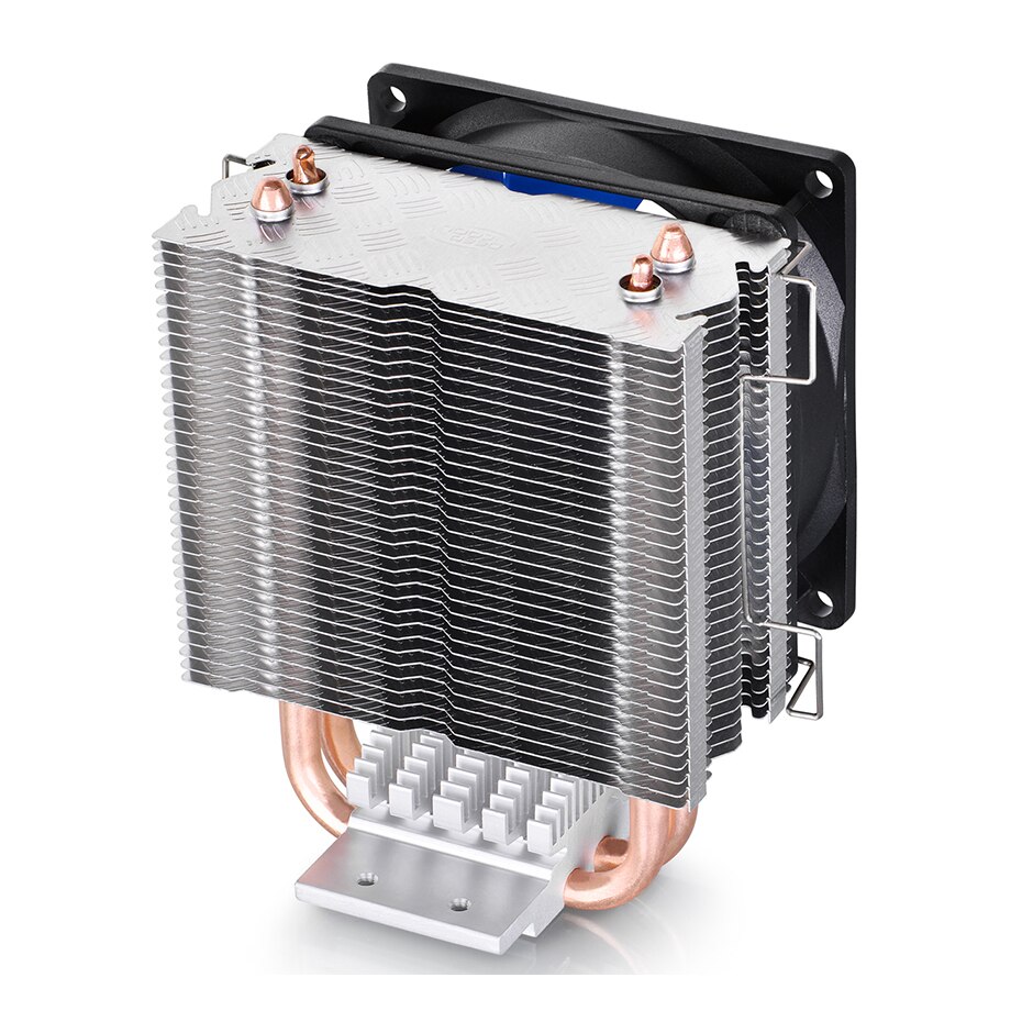 Refroidisseur de processeur deepcool ice edge mini fs  v2.0, 2 caloducs, 80mm ventilateurs, pour intel lga 775, 1155 , 1156 amd,  am4 am3 ventilateurs de refroidissement de processeur