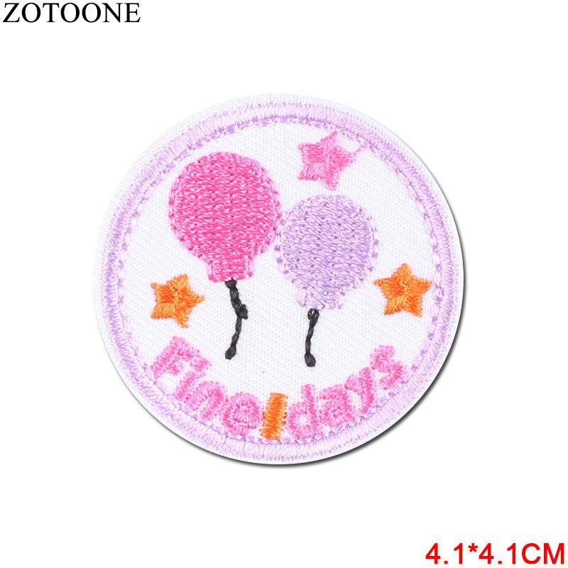 ZOTOONE Iron on Patches for Jackets Volleyball Rugby Baseball Embroidery Patch DIY Heat Transfer Appliques Sew Round Badges D: 1541