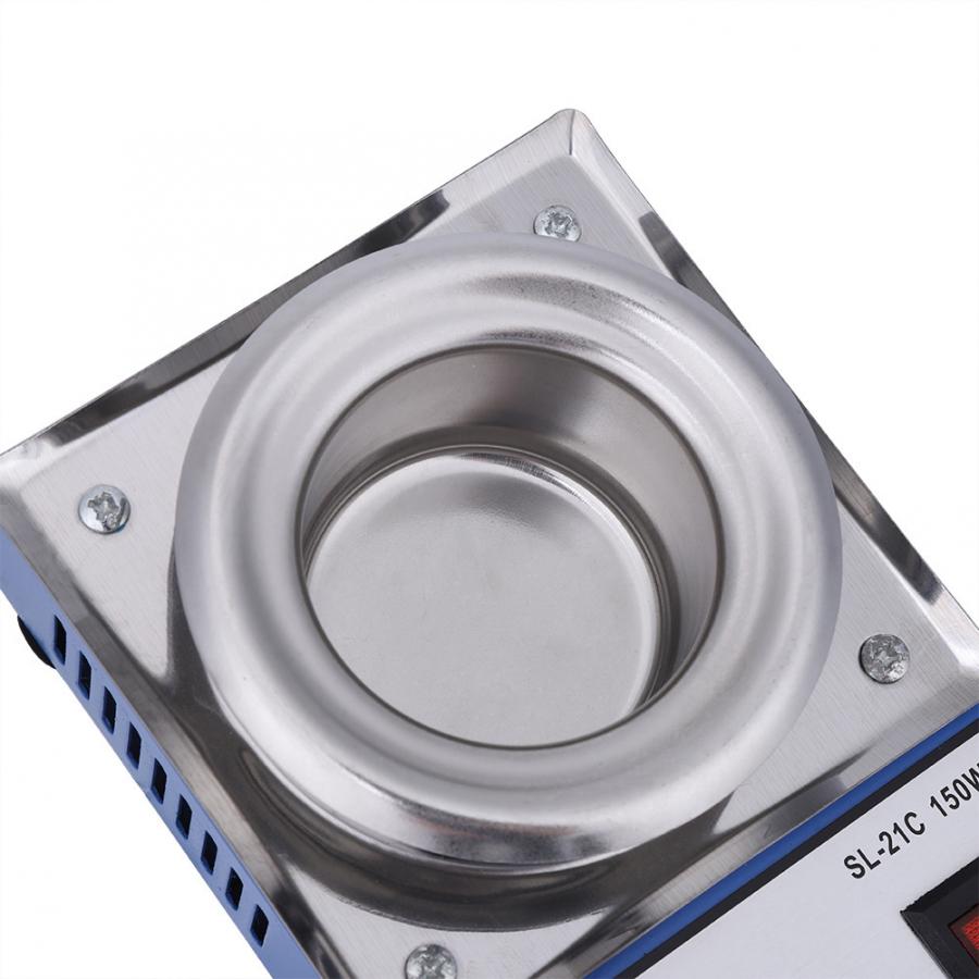 WALFRONT Solder Pot Soldering Desoldering Bath 200-450c Stainless Steel Plate 150W Electric Welding Solder Iron Pot Power Tools