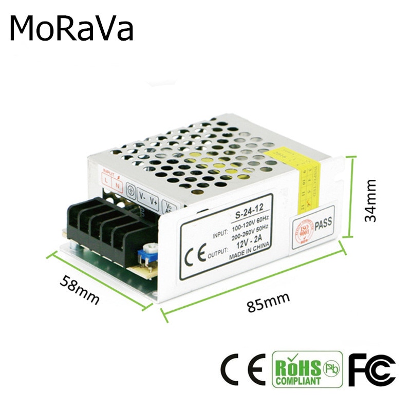 Voeding DC 12V 1A 2A 3A 5A 10A 12A 15A 20A 30A 40A Verlichting Transformator Voor LED Strip licht Schakelende Adapter Driver