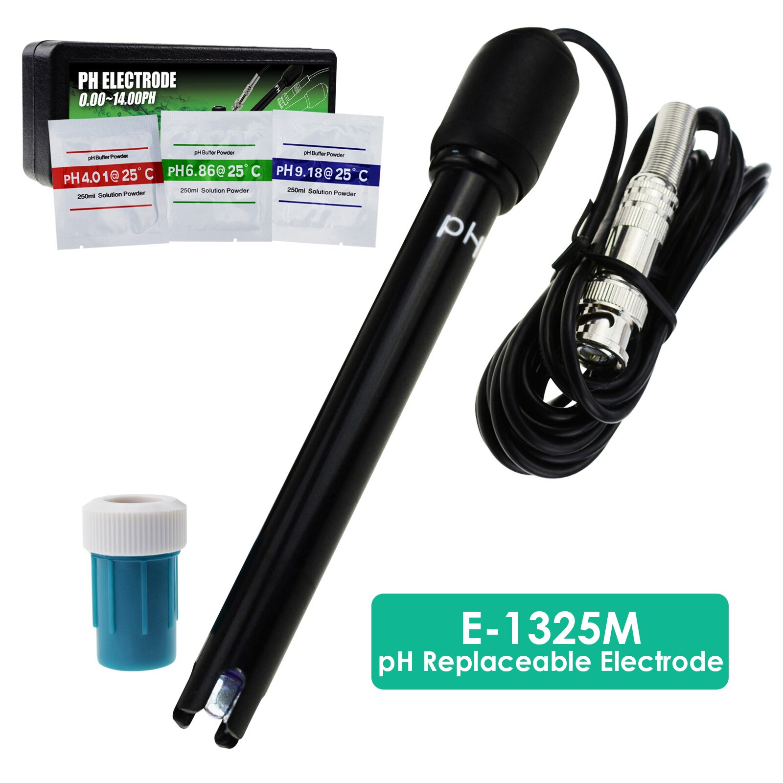 2-in-1 PH &amp; Temperature Meter Dual Display Water Monitoring Kit Replaceable Electrode Aquariums Hydroponics Pools Tank