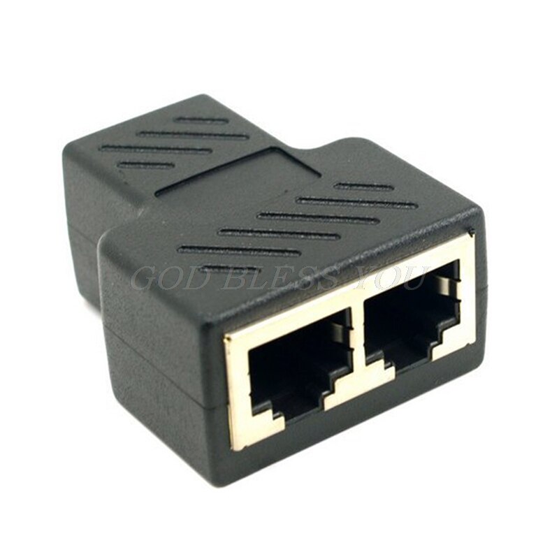 1 To 2 Ways RJ45 LAN Ethernet Network Cable Female Splitter Connector Adapter For Laptop Docking Stations