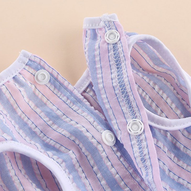 Jupe à nœud papillon pour chien, jupe princesse à rayures verticales, vêtements doux pour mariage, chiot, printemps et été