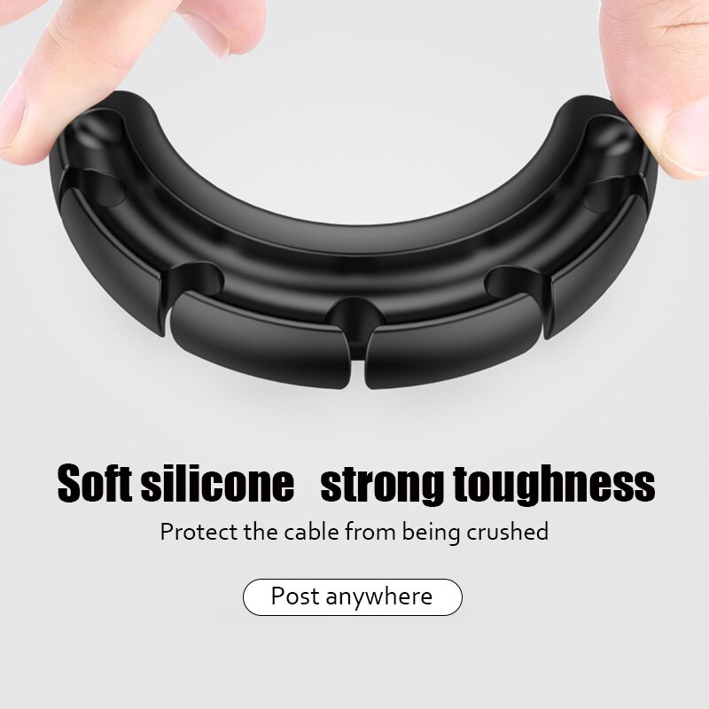 Cable Organizer Silicone USB Cable Winder Desktop Tidy Management Clips Cable Holder for Mouse Headphone Wire Organizer