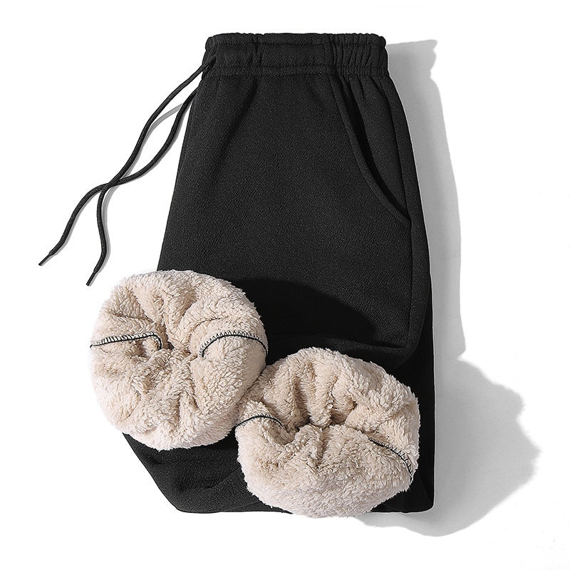 Tjocka träningsbyxor vinter herr #39 ;s plus sammets vadderade byxor slimmade stor storlek varma byxor solida trendiga sportjoggar m -5xl,za306