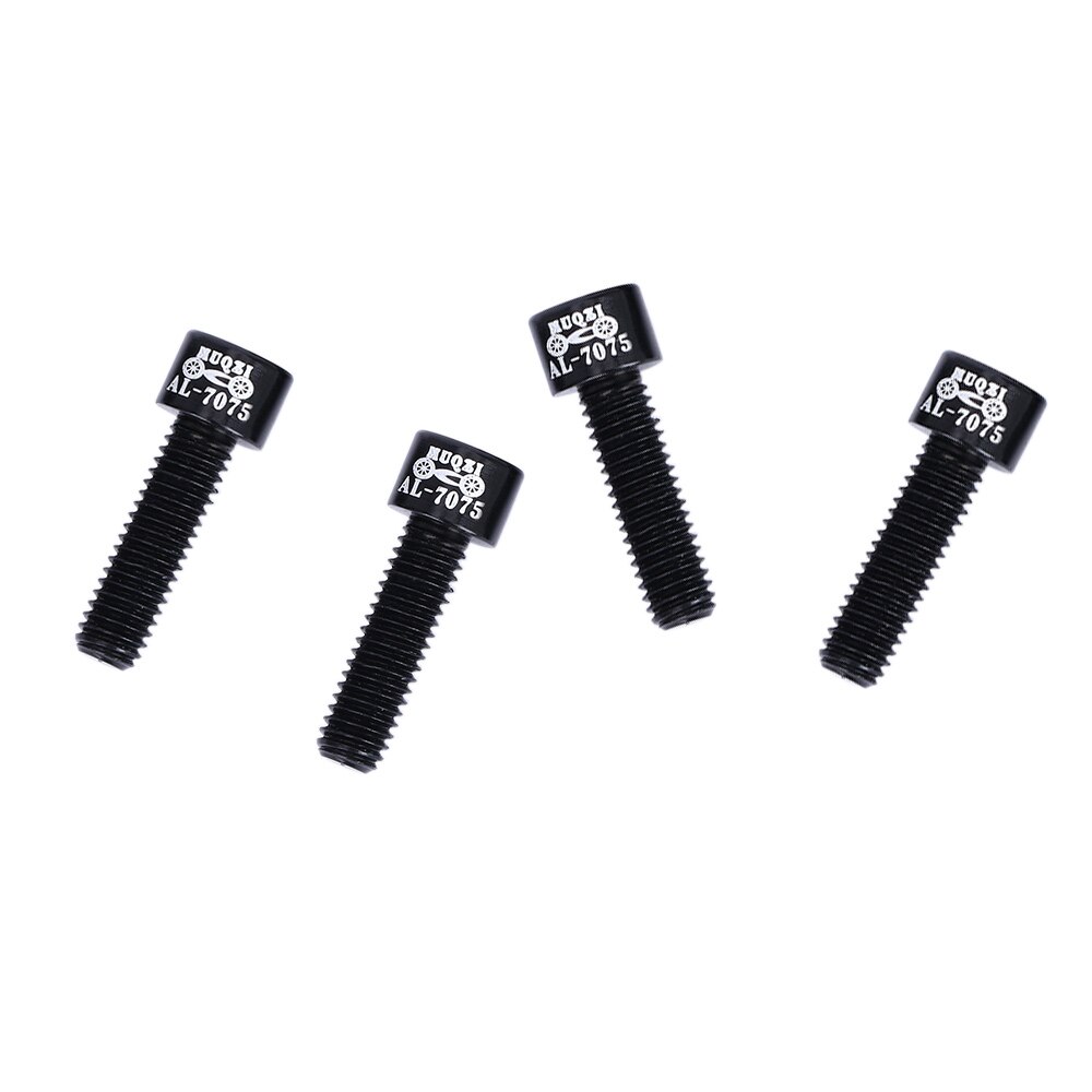 4 stks/set 7075 Aluminium M5 * 17 MM Fiets Stuurpen Schroeven Bolt Bergweg Vouwfiets Handvat Riser schroef: black