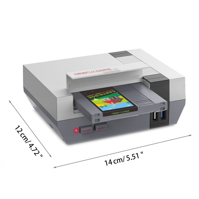 Retroflag Pi 4 custodia NESPi 4 custodia + custodia SSD e cacciavite con pulsanti di accensione e ripristino funzionali per Raspberry Pi 4