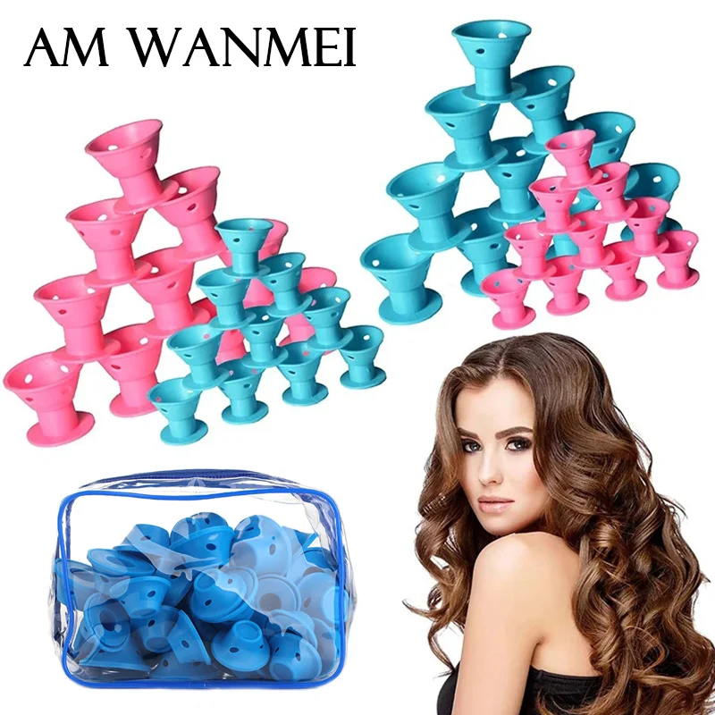 10/20 piezas rizador de pelo sin calor de silicona de goma suave, rulos mágicos para el cabello, Clips portátiles sin calor, herramientas de peinado para el cabello rizado DIY