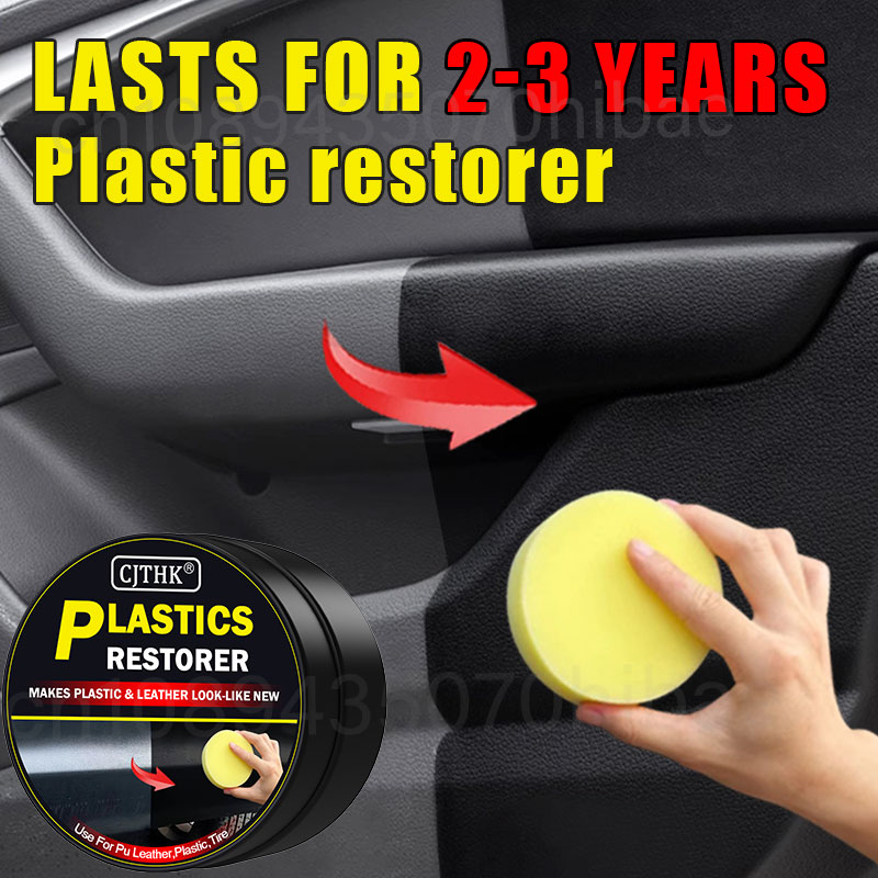 Restaurador de plástico do carro auto painel interior renovação revestimento cera couro plástico borracha polonês reparação auto recondicionamento creme cuidados
