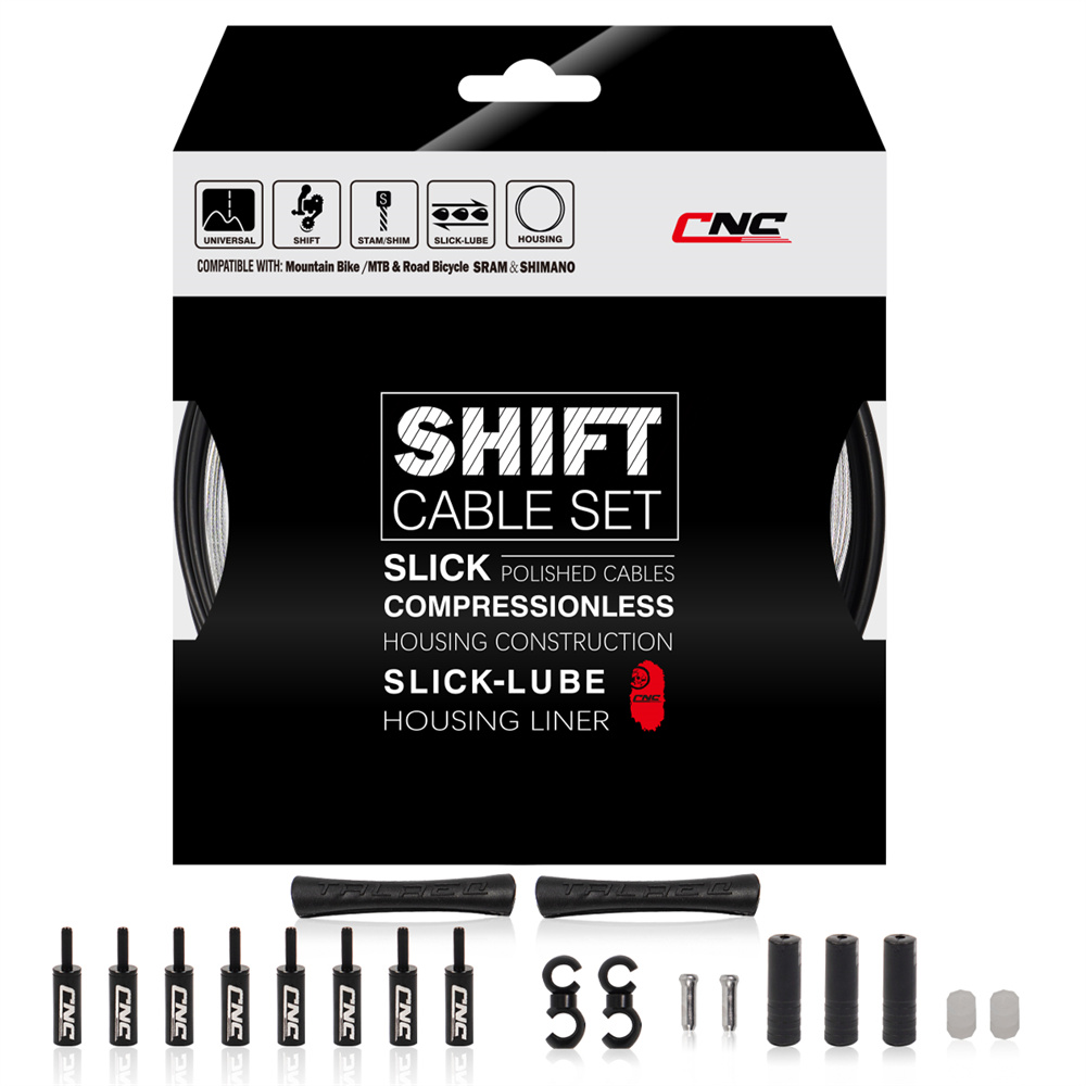 Câble de levier de vitesse CNC pour vélo de route et vtt, câble de changement de vitesse universel, ensemble de boîtiers de fil intérieur pour accessoires de vélo Shimano SRAM: Rouge
