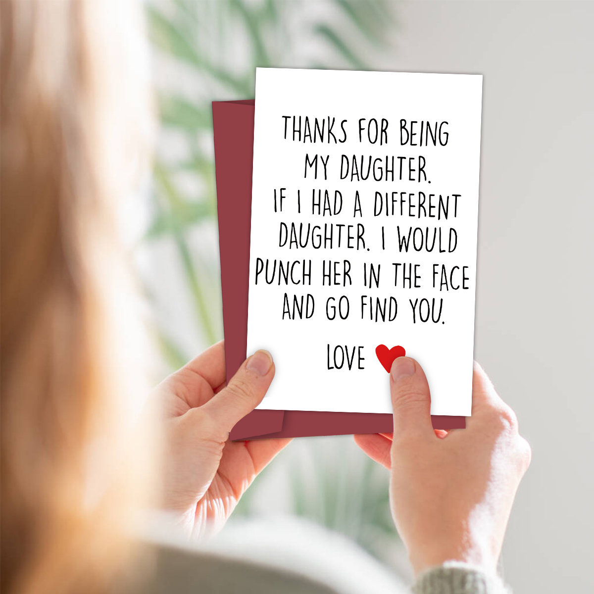 1pcs, Funny Daughter Birthday Card Supplies,Humorous Daughter Birthday Card,Daughter Birthday Card Unusual Items, Cards