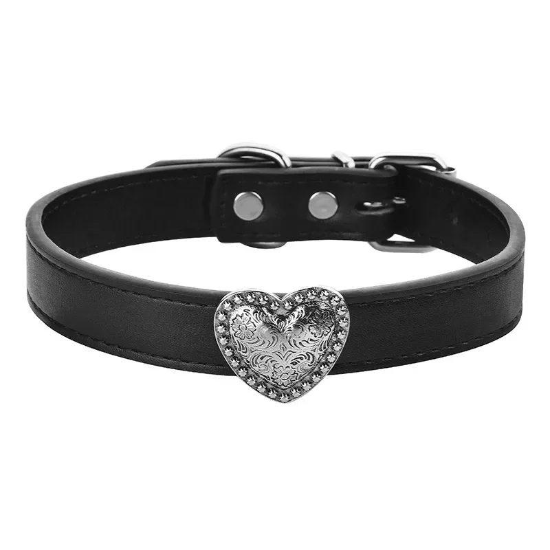 Gargantilla de cuero PU Punk para mujer, cadena de Rock Hip Hop, collar con remache de pentagrama de corazón, accesorios de joyería creativos para: Rojo-marrón