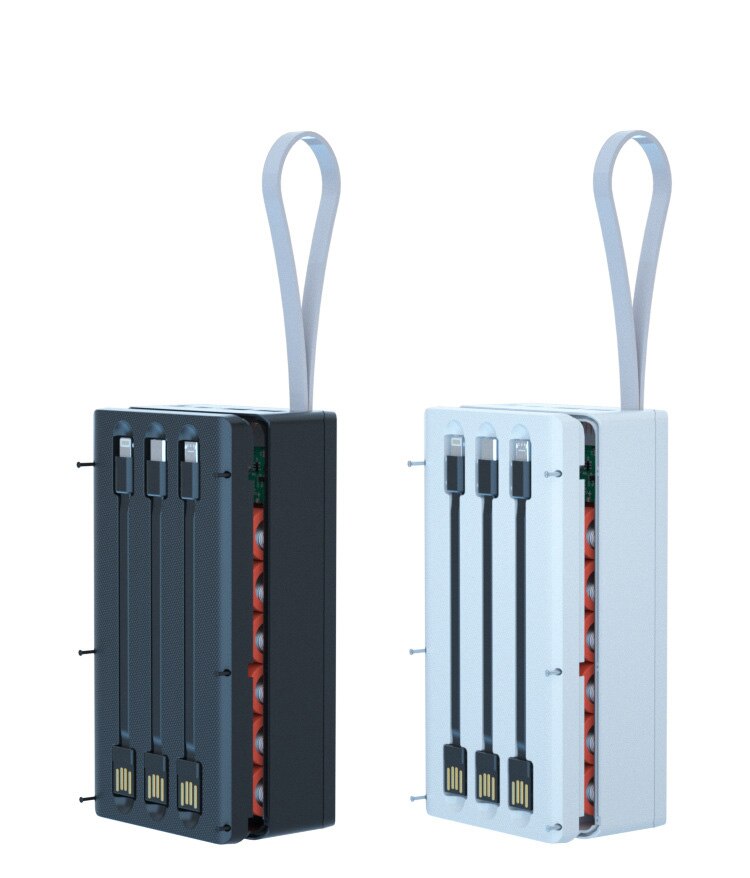 Voor Type C Micro Lightning Output 12*18650 Batterij Houder Opladen Doos Diy Power Bank Dual Usb Telefoon Lading batterij Opbergdoos