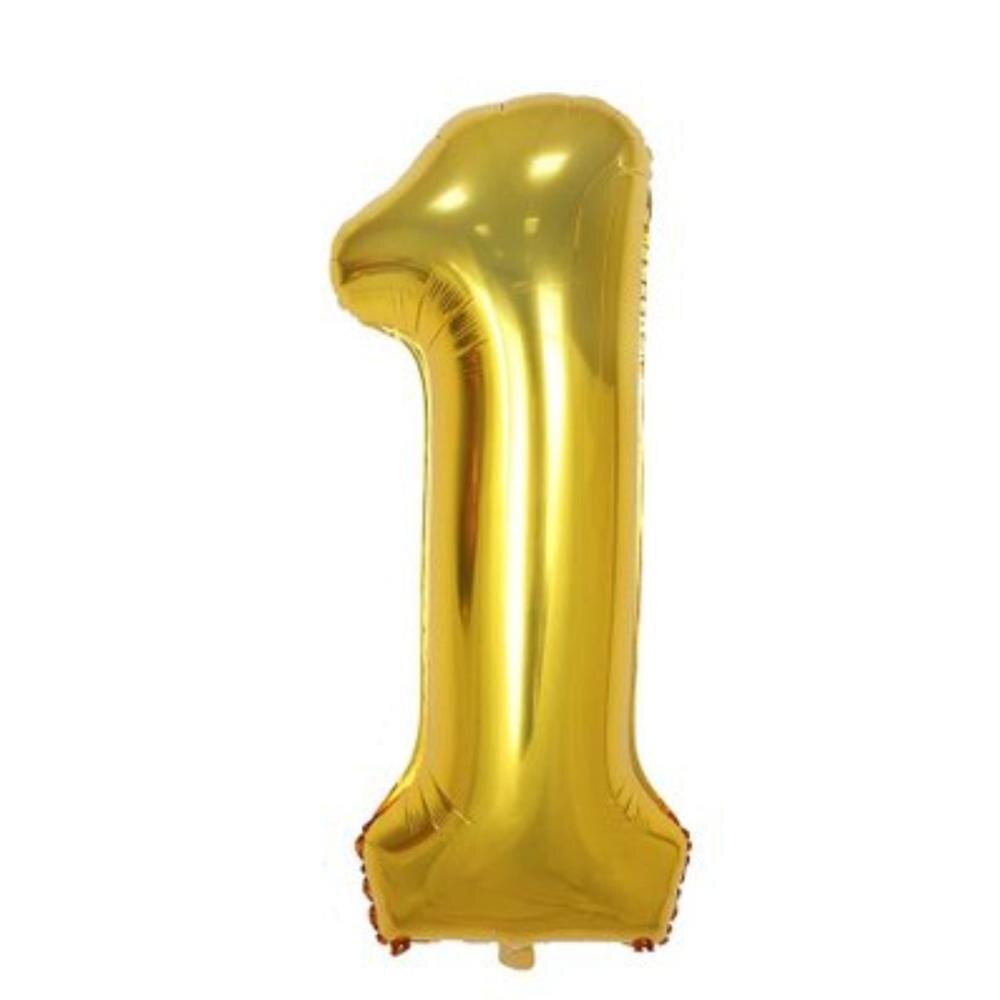 16inch Silver Gold Foil Number Balloons Digital Globos Birthday Wedding Baby Sh ower Birthday Wedding Decoration Party Supplies