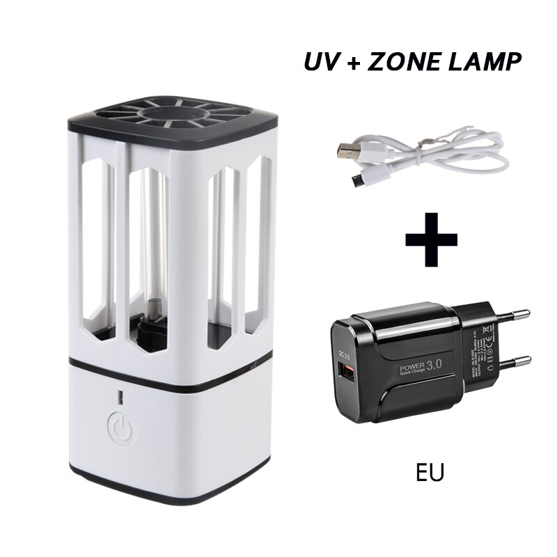 UVC Lamp Sterilizer UV Smart Germicidal Ultraviolet Light UV Ozone Sterilizer Lamp Portable UVC Ozone Lamp Disinfection Remote: UV Ozone Lamp EU