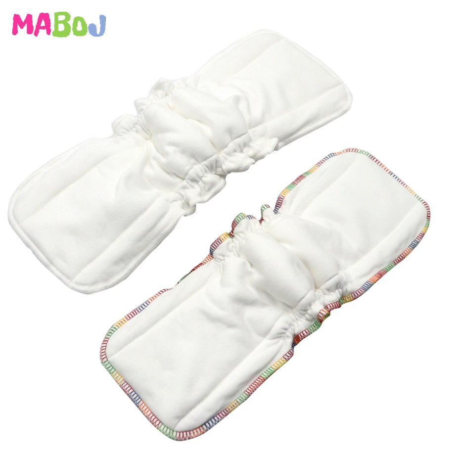 Maboj Baby Ecologische Luiers 10 Stuks 5 Layer Herbruikbare Bamboe Katoen Microfiber Insert Wasbaar Voor Baby Doek Luier Pocket Cover