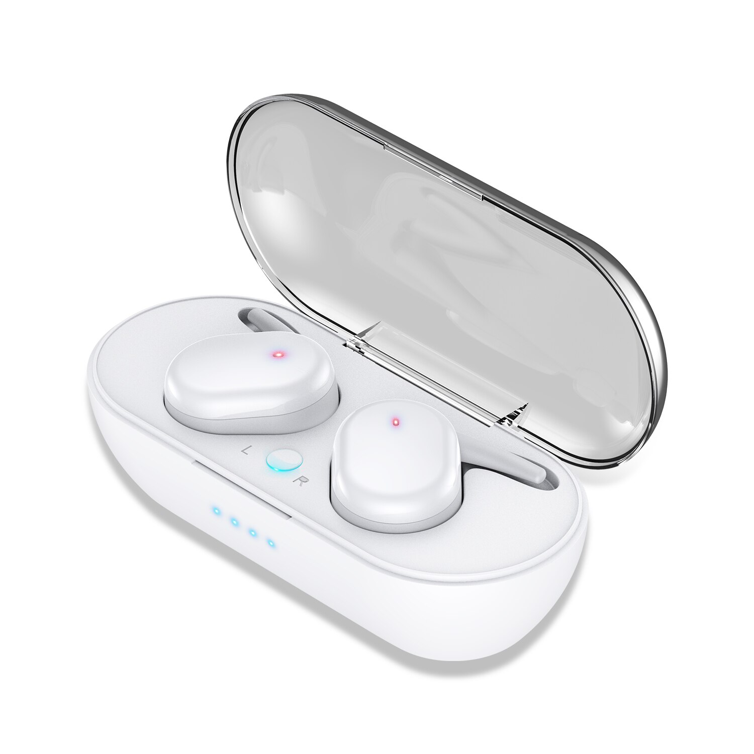 GTWIN TWS Bluetooth 5,0 kabellos Stereo Kopfhörer Earbuds in-Ohr Lärm Reduktion Wasserdichte Kopfhörer Headset Mit Ladung fallen: Weiß