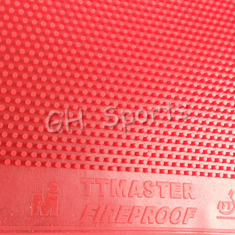 TTMASTER Fireproof Red Long Pips-Out Table Tennis/Ping Pong Rubber Without Sponge Topsheet OX NO ITTF low price