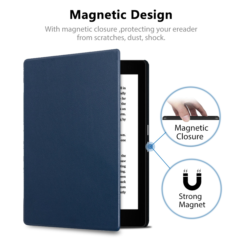 Funda de cuero para KOBO AURA EDITION 2 Funda de 6 pulgadas N236 eReader Ebook Funda Capa Folio magnética Auto Wake Sleep Print Book Cover