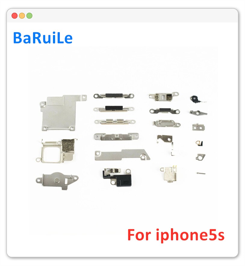 BaRuiLe-Juego de 10 piezas de Metal para iPhone 5C, 5SE, 5S, 5G, soporte interior de escudo interior, Kits de placa pequeña, piezas de repuesto