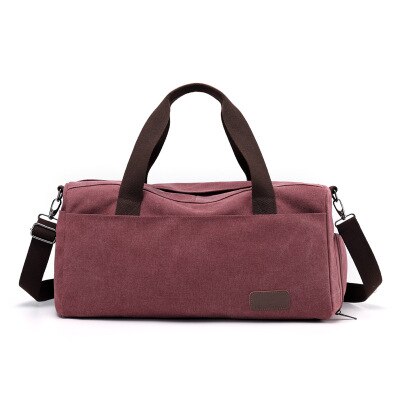 Stijlvolle canvas sporttassen voor buiten, heren, dames, training, hardlopen, fitness, casual, reizen, handtas, yogamat, tas, sporttas: Rood