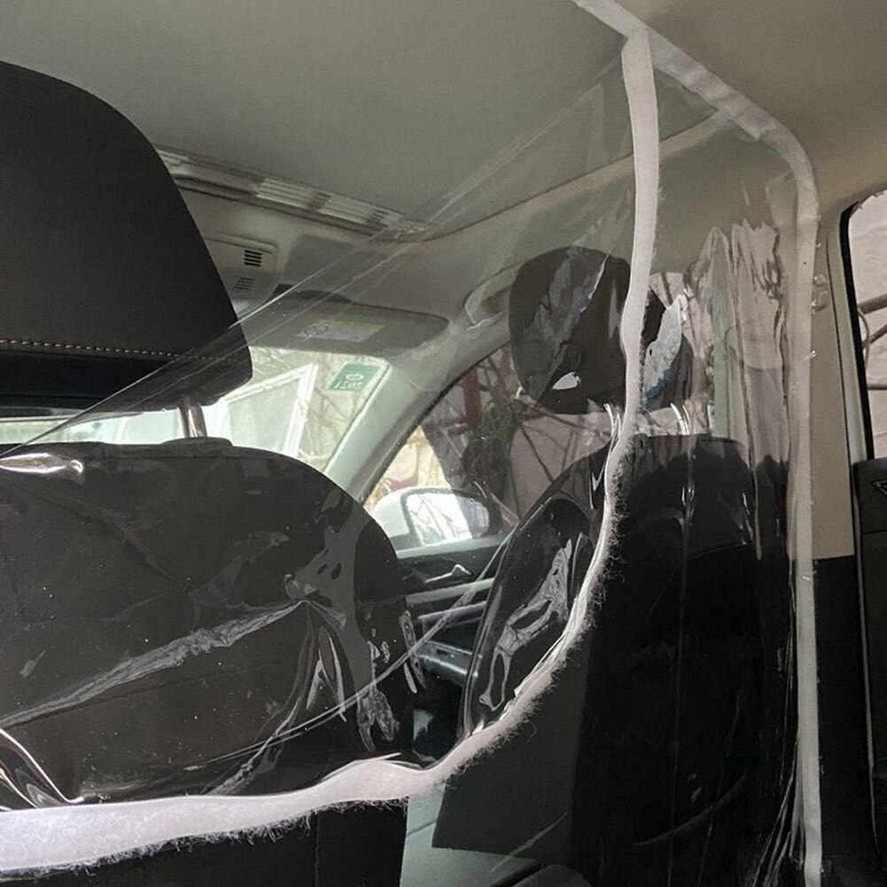 1.4mx2m Car Protection Partition Screen Taxi Car Cockpit Transparent Isolation PVC Film Anti-droplet Anti-dust Protective Cover