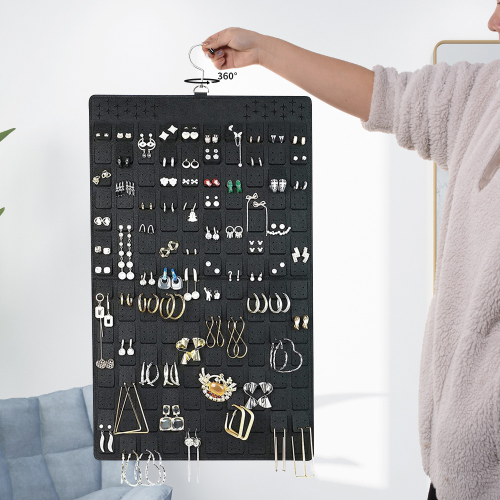 150-pocket ketting armband oorbel sieraden hangende accessoires dubbelzijdig display kledingkast organisator opslag transparante tas