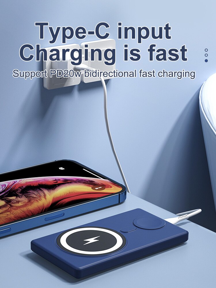 Powerbank Portable power bankWireless External battery Magnetic External battery fast charge Portable battery telephone portable