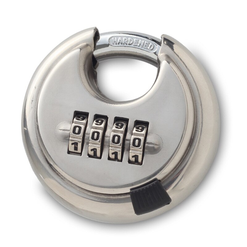 Rvs Hangslot Wachtwoord Of Sleutel, Ronde 70 Mm Verdikte Beam 9.5 Mm, voor Outdoor Magazijn Hekken Kabinet Sloten: Password padlock